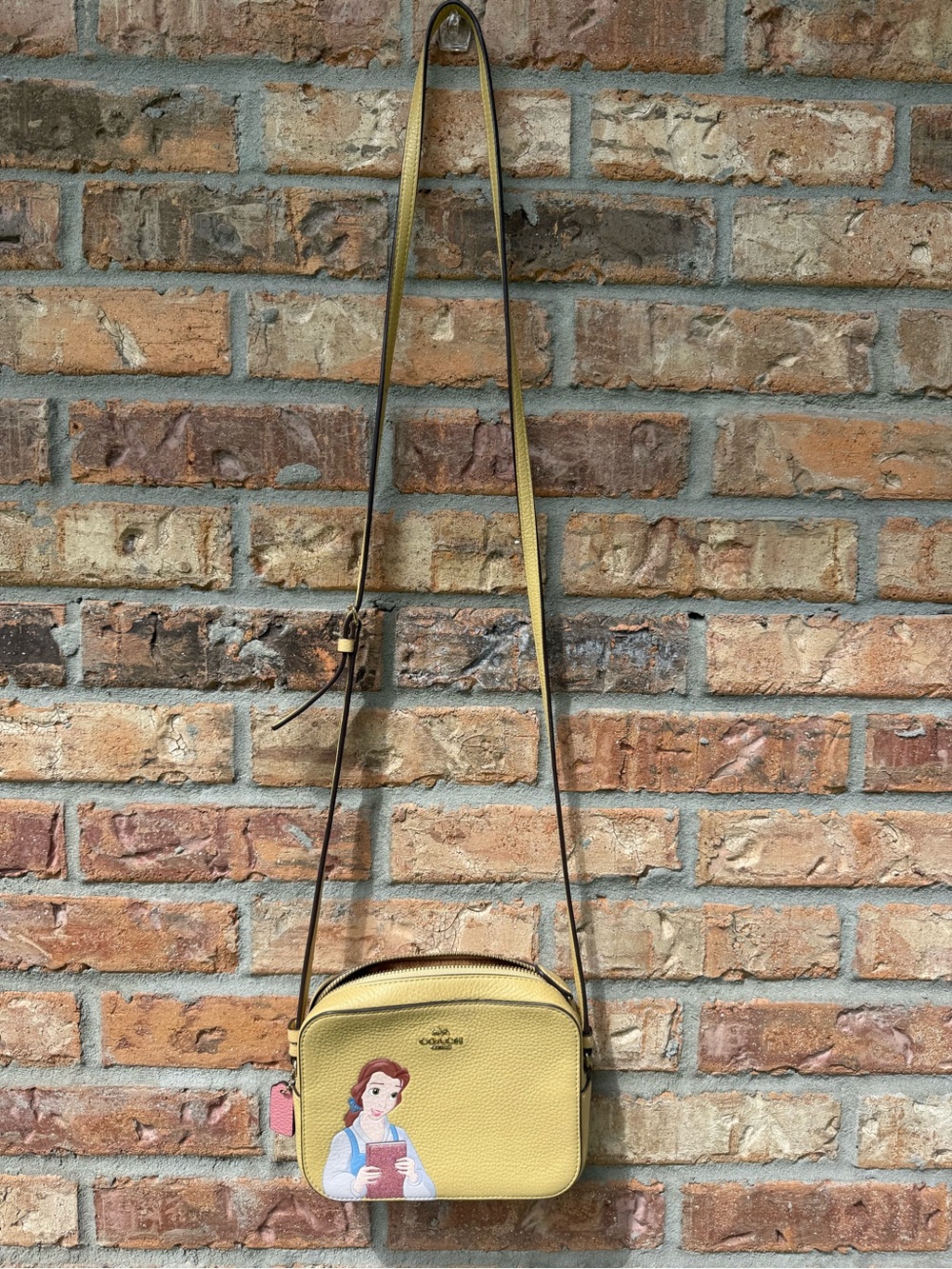 Coach Yellow Leather Crossbody with Belle Motif